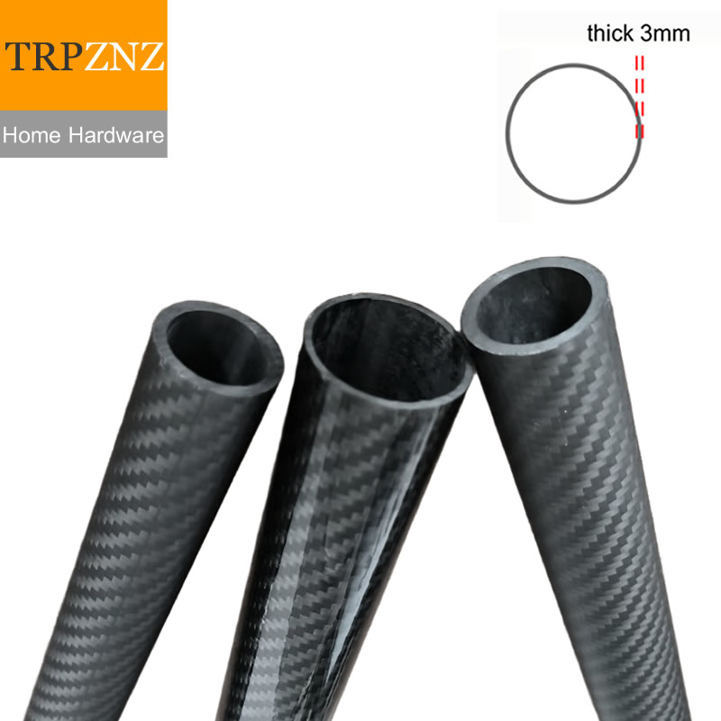Fishing Rod Carbon Fiber - Rura z włókna węglowego 3K, średnica