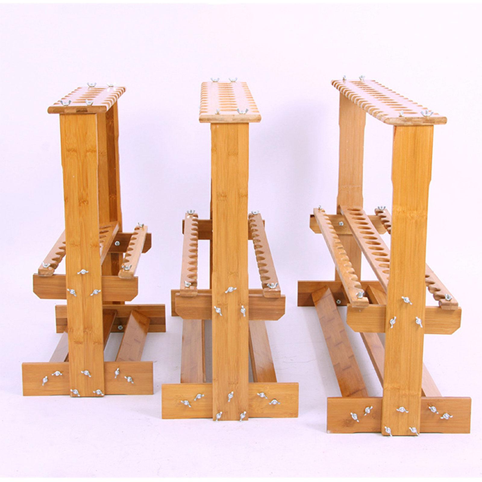 Fishing Rod Rack - Stojak na wędki bambusowy, podłogowy organizer,