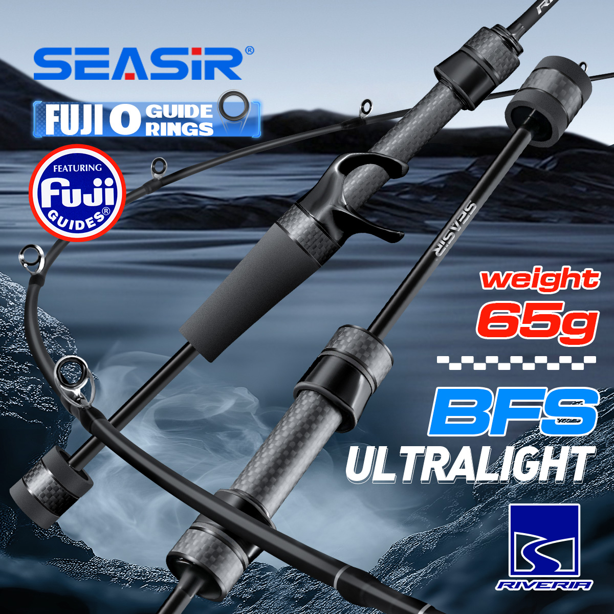 Fishing Rod Ice - Seasir Riveria BFS Ultralekki Wędzisko Spinningowe