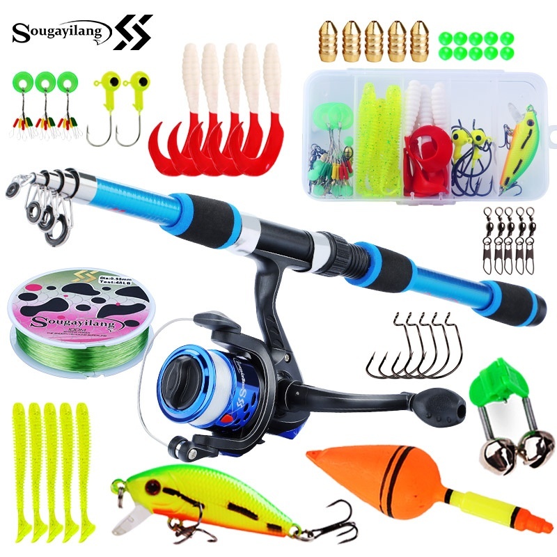 Fishing Rod Spinning - Zestaw wędek dla dzieci Sougayilang Pełne
