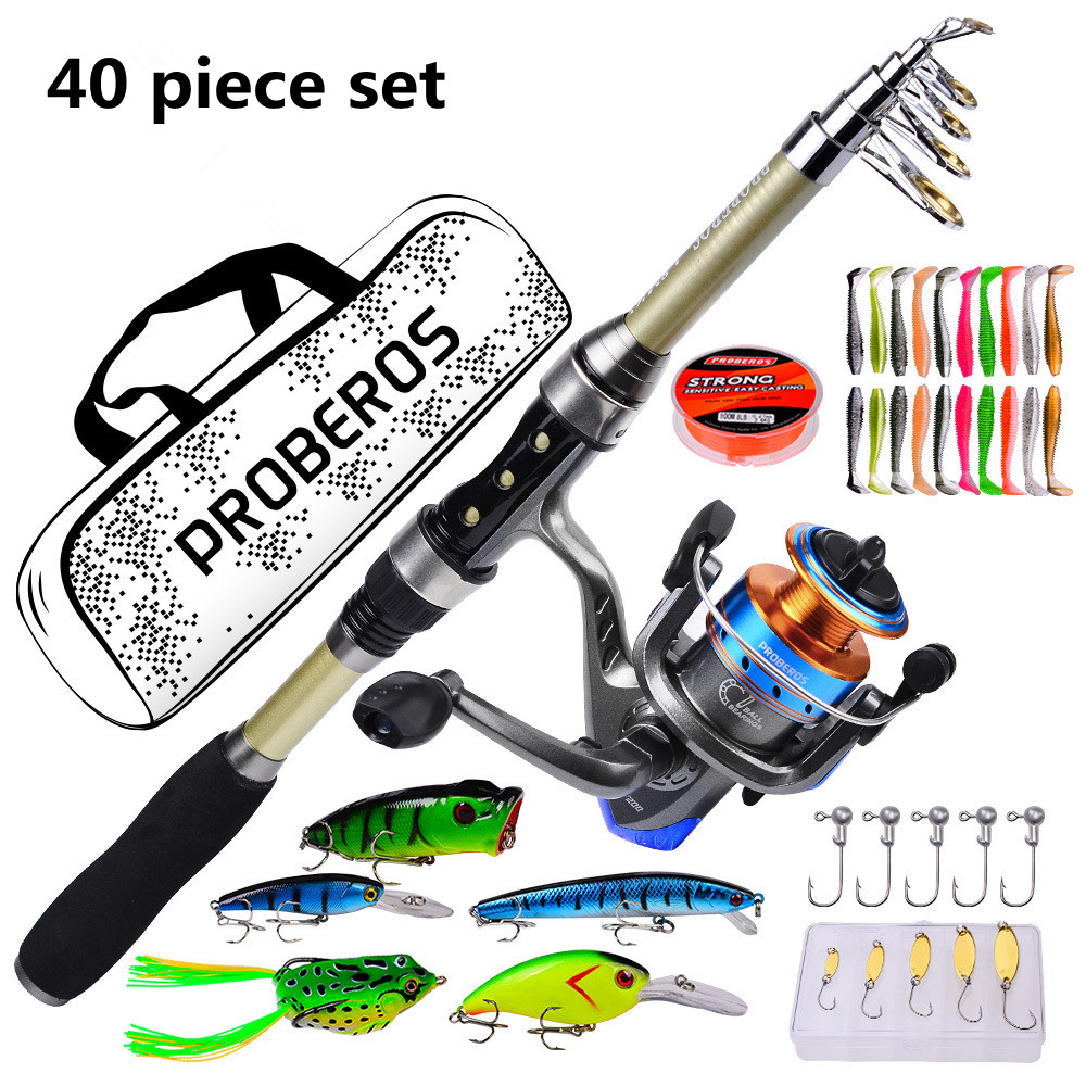 40-częściowy zestaw nowych węd – Fishing Rod Fly recenzja i cena