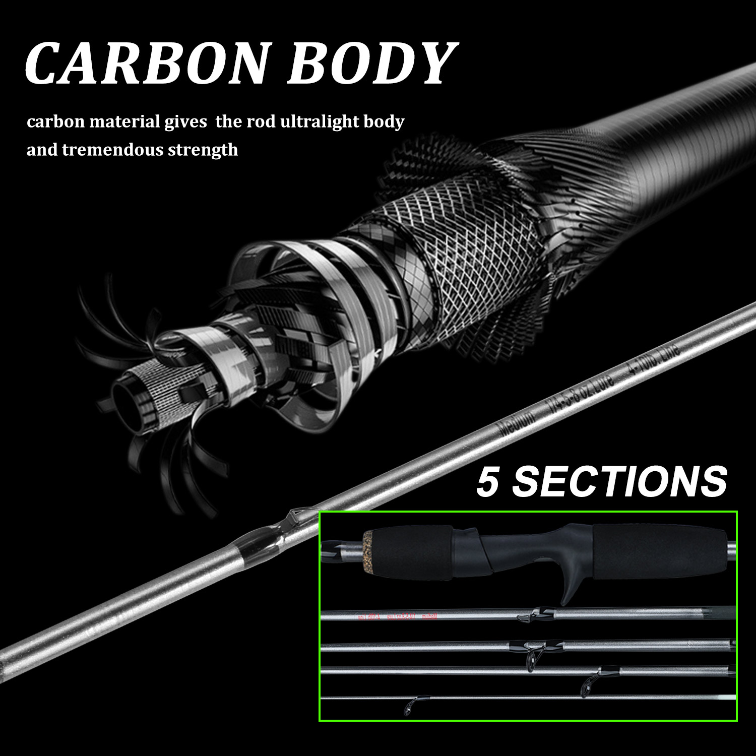 Wędka Sougayilang Combo 1,7 m  – Fishing Rod Carbon Fiber recenzja i cena
