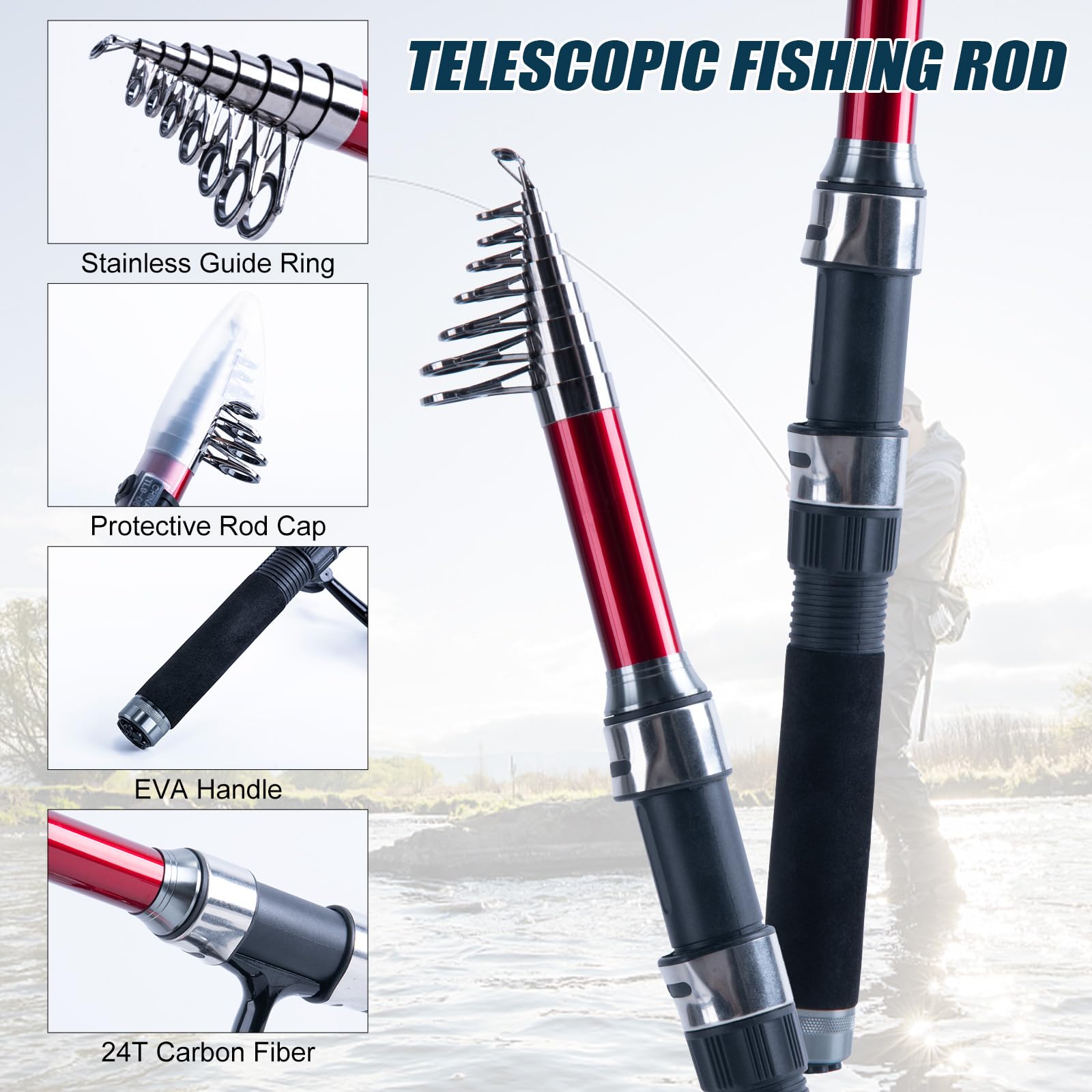 Goture 2 szt. wędek i 2 szt. k – Fishing Rod Spinning recenzja i cena