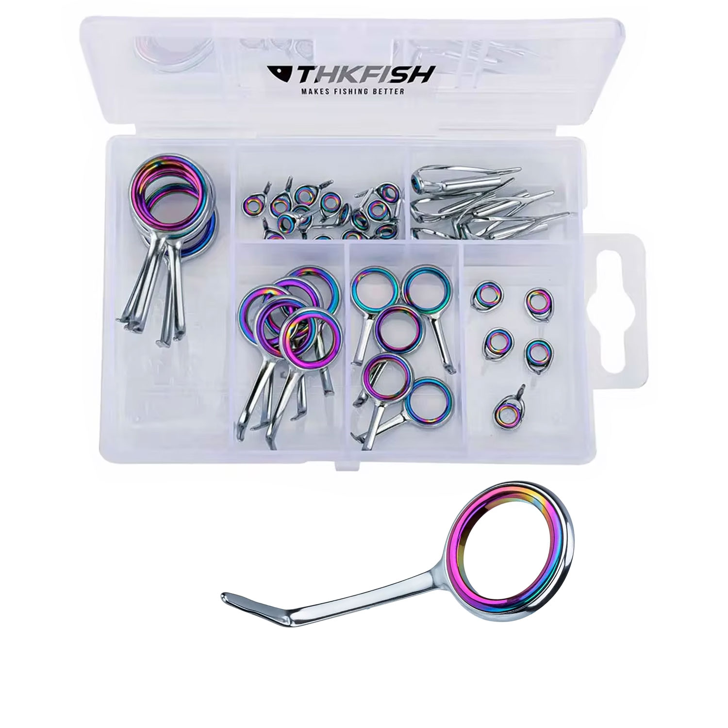 40szt Kolorowe prowadnice wędk – Fishing Rod Building Kit recenzja i cena